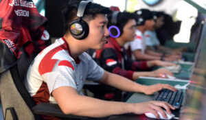 Atlet esports Indonesia di SEA Games 2025 saat bertanding.