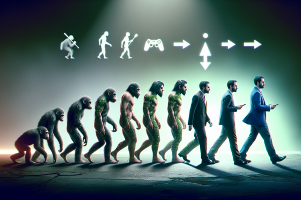 alt_text: Poster mengilustrasikan perkembangan game Yakuza dari hiburan kontroversial ke game populer.